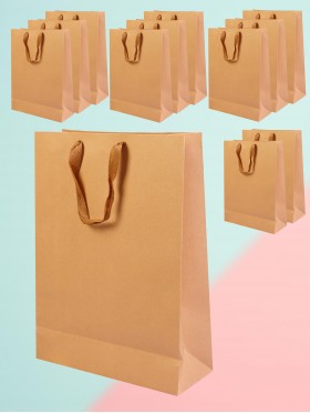 Brown kraft paper gift bags.(12Pcs) 16.5"